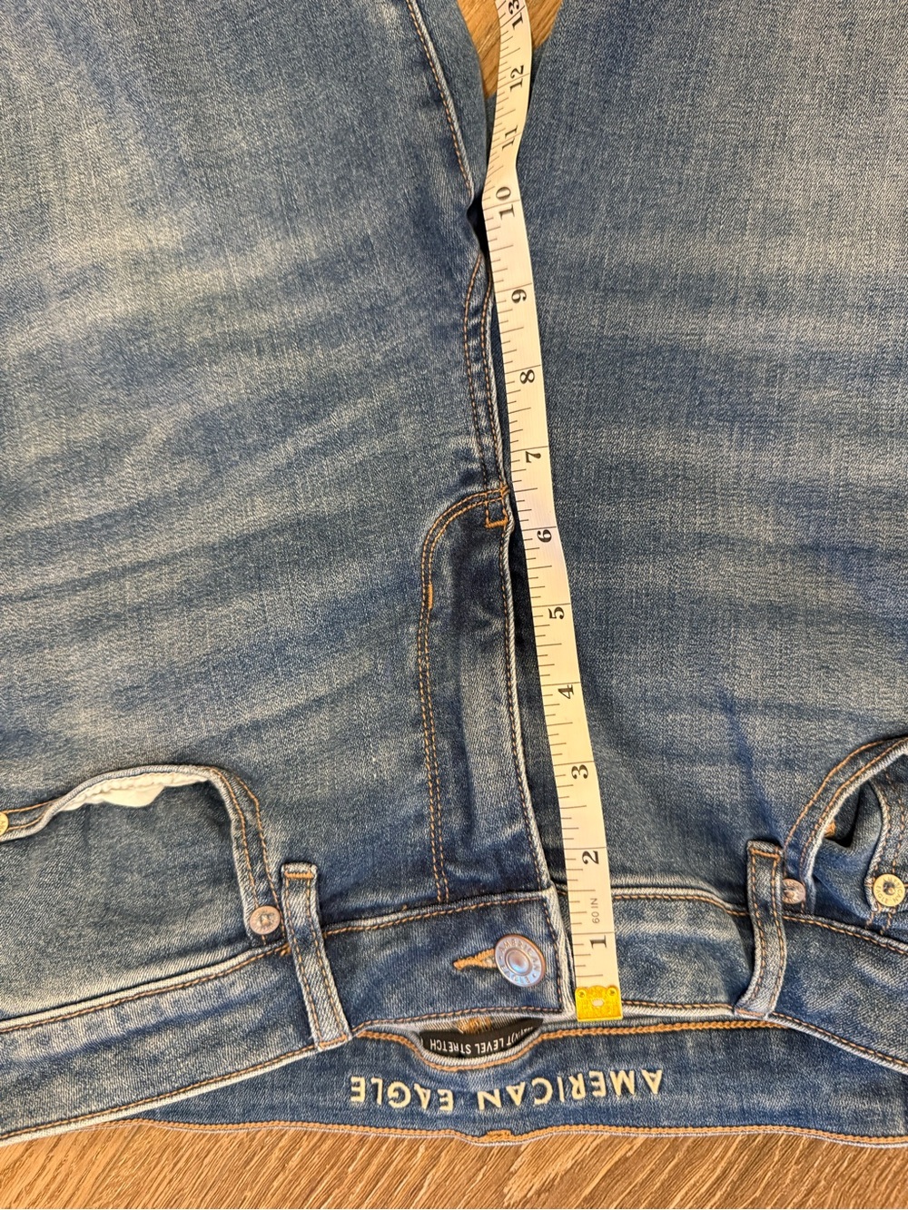 American Eagle Outfitters Medium Blue Flare Jeans - Picture 7 of 7